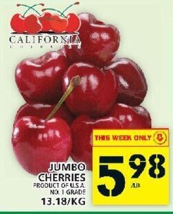 Food Basics Jumbo Cherries offer