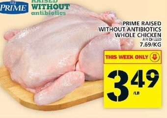Food Basics Prime Raised Without Antibiotics Whole Chicken offer