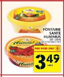 Food Basics Fontaine Sante Hummus offer
