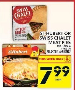 Food Basics St-Hubert or Swiss Chalet Meat Pies offer