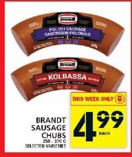 Food Basics Brandt Sausage Chubs offer