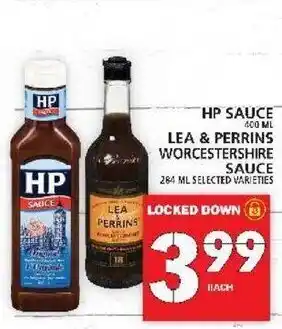 Food Basics HP Sauce Lea & Perrins Worcestershire Sauce offer