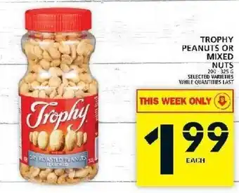 Food Basics Trophy Peanuts or Mixed Nuts offer