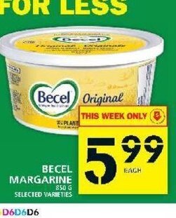 Food Basics Becel Margarine offer