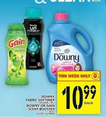 Food Basics Downy Fabric Softener Downy or Gain Scent Booster offer