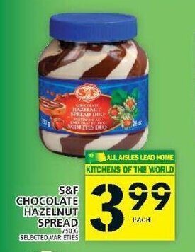 Food Basics S&F Chocolate Hazelnut Spread offer