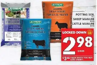 Food Basics Potting Soil Shep Manure Cattle Manure offer