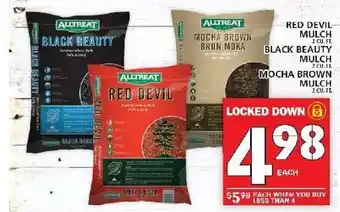 Food Basics Red Devil Mulch Black Beauty Mulch Mocha Brown Mulch offer