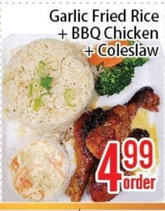FreshLand Supermarket Garlic Fried Rice +BBQ Chicken +Coleslaw offer