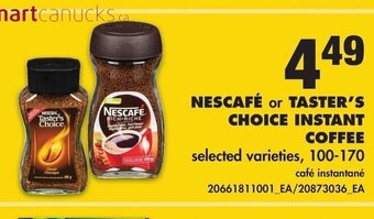 No Frills Nescafé or Taster's Choice Instant Coffee offer
