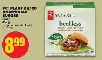 No Frills PC Plant Based Undeniable Burger offer
