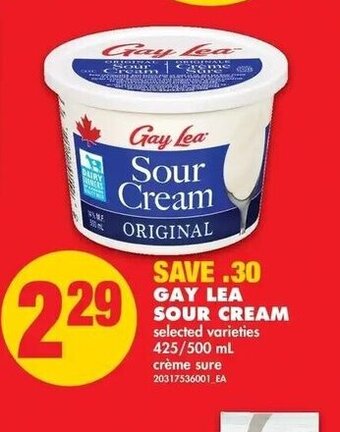 No Frills Gay Lea Sour Cream offer
