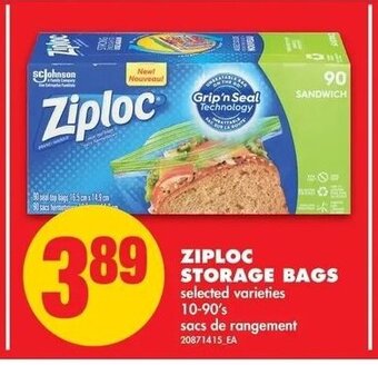 No Frills Ziploc Storage Bags offer