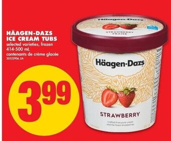No Frills Häagen-Dazs Ice Cream Tubs offer