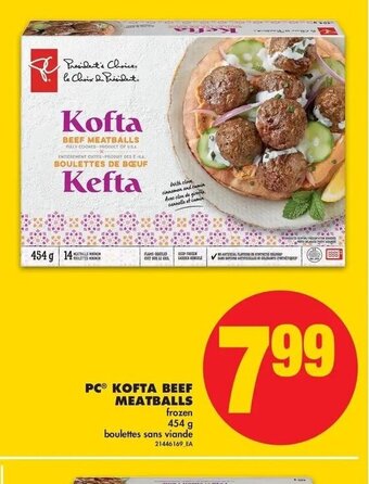 No Frills PC Kofta Beef Meatballs offer