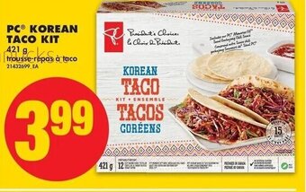 No Frills PC Korean Taco Kit offer