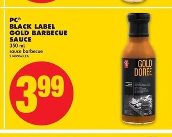 No Frills PC Black Label Gold Barbecue Sauce offer