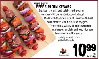 Farm Boy Beef Sirloin Kebabs offer