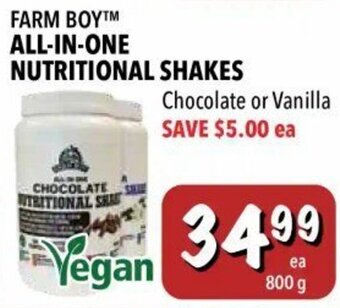 Farm Boy All-in-one Nutritional Shakes offer