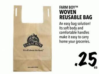 Farm Boy Woven Reusable Bag offer