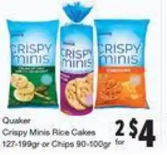 Quality Foods Quaker Crispy Minis Rice Cakes offer