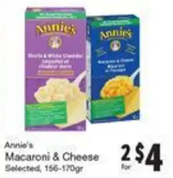 Quality Foods Annie's Macaroni offer
