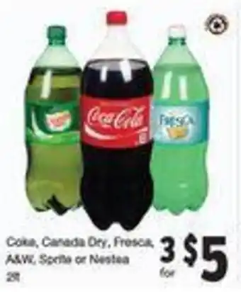 Quality Foods Coke, Canada Dry, Fresca offer