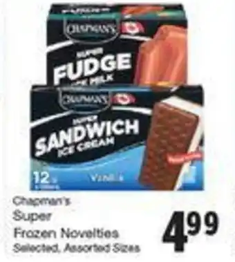 Quality Foods Chapman's Super Frozen Novelties offer