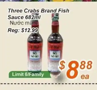 Three Crabs Brand FIsh Sauce 682ml