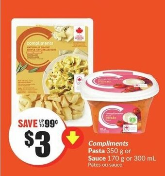 FreshCo Compliments Pasta or Sauce offer