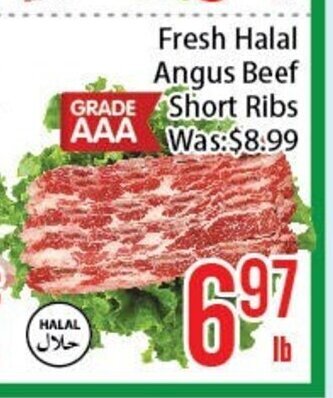 FreshLand Supermarket Fresh Halal Angus Beef Short Ribs offer