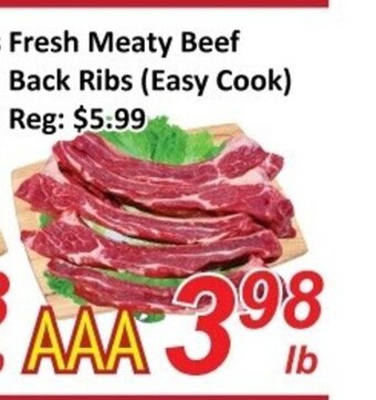 Fresh Win Foodmart Fresh Meaty Beef Back Ribs (Easy Cook) offer