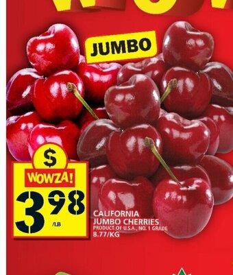 Food Basics California Jumbo Cherries offer