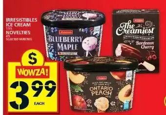 Food Basics Iressistibles Ice Cream 1.5L Novelties offer