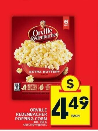 Food Basics Orville Redenbacher Popping Corn offer