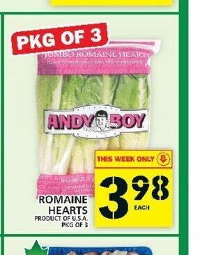 Food Basics Romaine Hearts offer