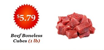 Beef boneless cubes