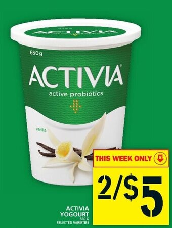 Food Basics Activia yogourt offer