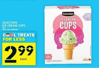 Food Basics Selection ice cream cups offer