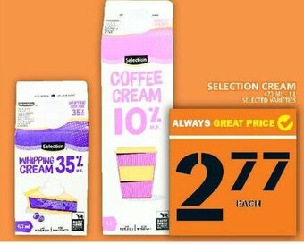 Food Basics Selection cream offer