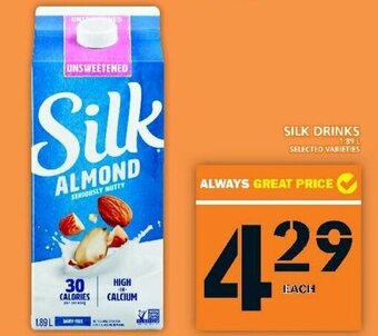 Food Basics Silk drinks offer