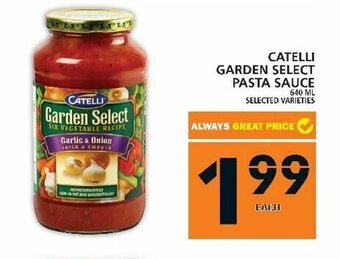 Food Basics Catelli garden select pasta sauce offer