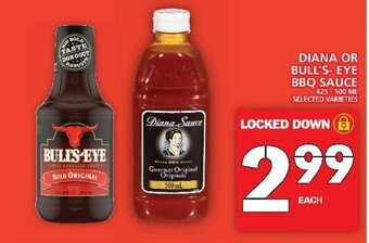 Food Basics Diana or bull's eye bbq sauce offer