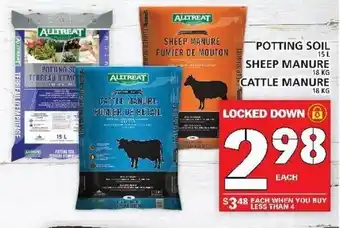Food Basics Potting soil sheep manure cattle manure offer