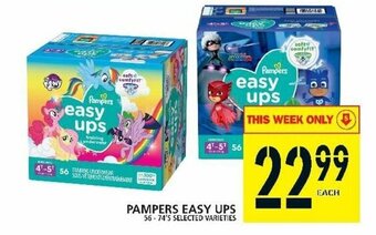 Food Basics Pampers easy ups offer