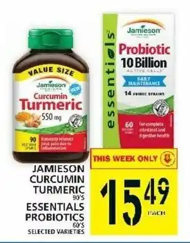 Food Basics Jamieson curcumin turmeric offer
