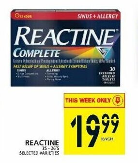 Food Basics Reactine offer