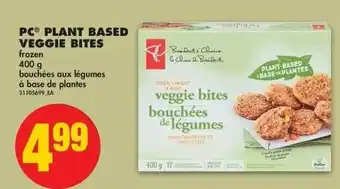 No Frills PC plant based veggie bites offer