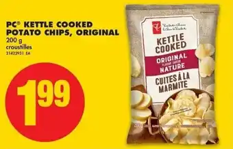 No Frills PC kettle cooked potato chips, original offer