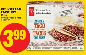 No Frills PC korean taco kit offer
